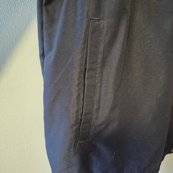 Tek Gear Mens Large Windbreaker Jacket Full Zip Hidden Hood Navy Blue - Picture 7 of 16